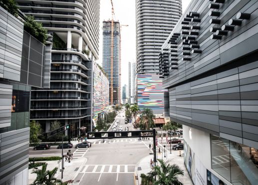 View of brickell streets