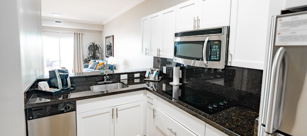 view of living room from bedroom