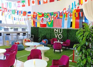 world cup lobby decoration at nuvo suites